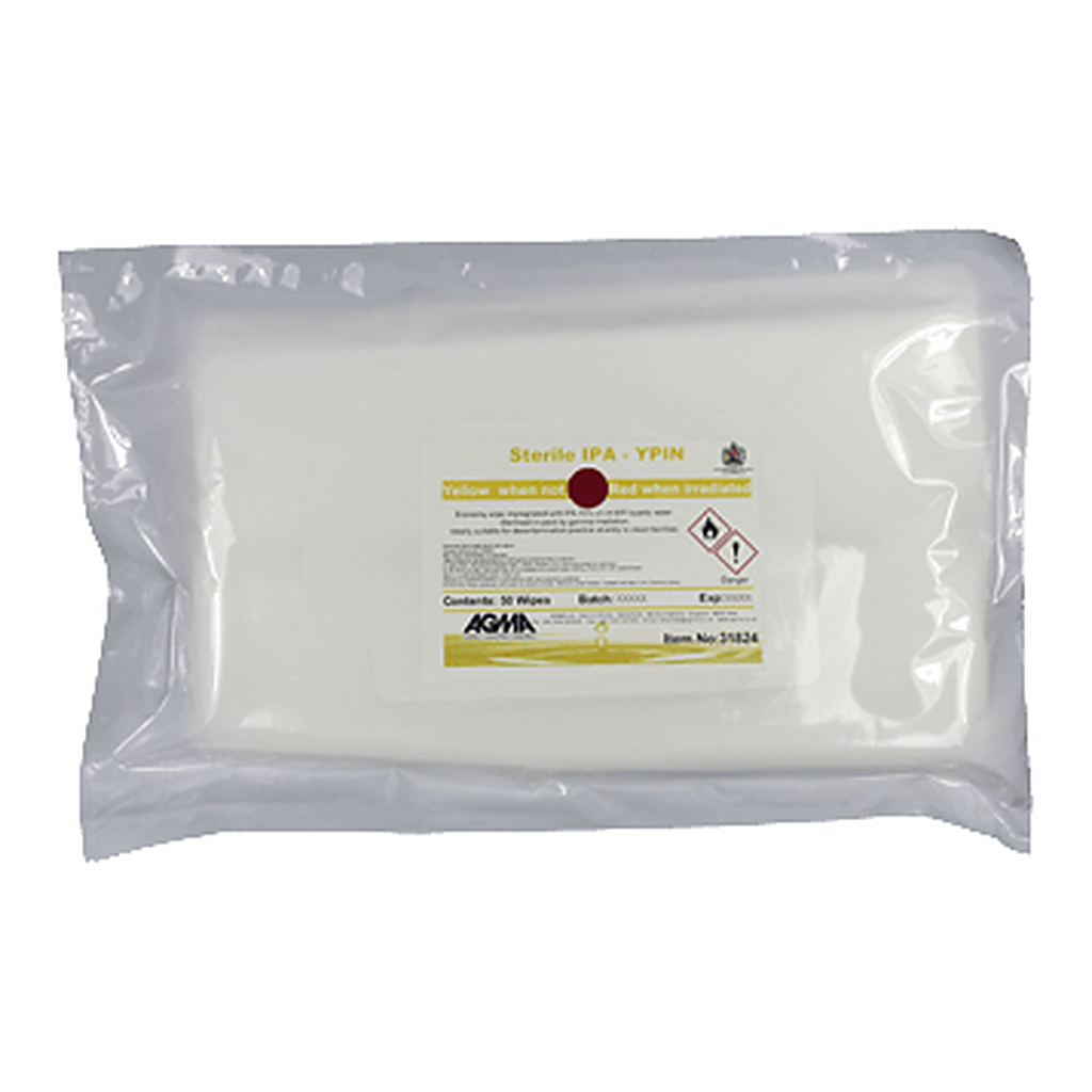 STERILE DE 70% IN WFI 4YPIN ECONOMY POUCH WIPES 30 GSM