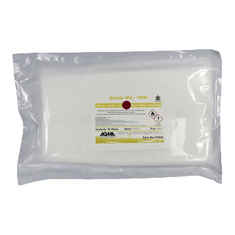 STERILE DE 70% IN WFI 4YPIN ECONOMY POUCH WIPES 30 GSM