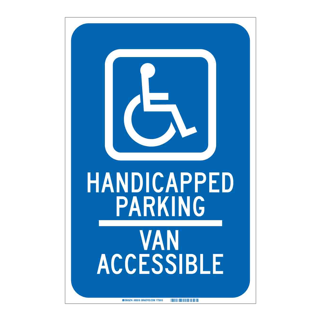 Brady Handicapped Parking Van Accessible Sign