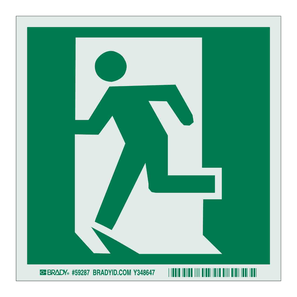 Brady BradyGlo Man Running Through Door Sign