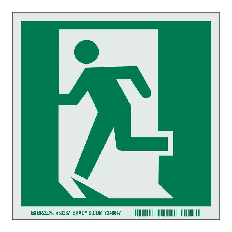 Brady BradyGlo Man Running Through Door Sign