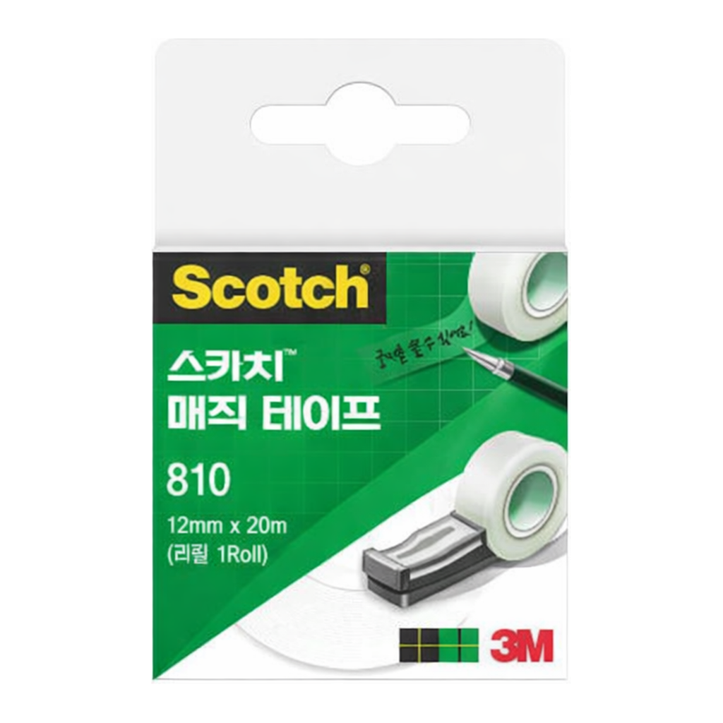 OFFICENEX 3M 스카치 매직테이프 리필 810R(12mmx20m) 3인치 후크