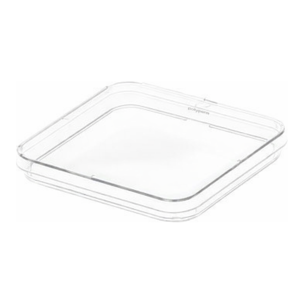 Greiner Bio One PETRI DISH, SQUARE, PS, CLEAR, 120/120/17 MM,WITH VENTS, 10 ST./BTL.