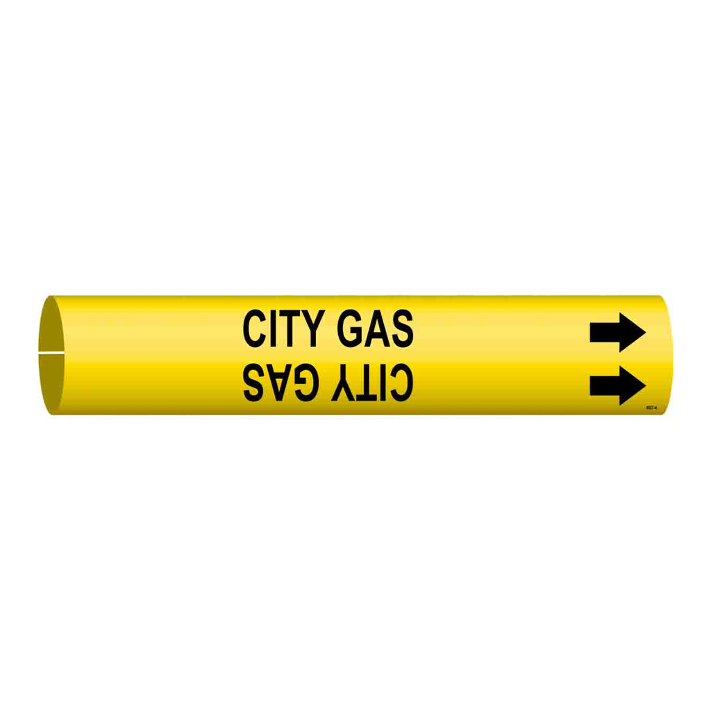 Brady CITY GAS Snap-On/Strap-On Pipe Marker