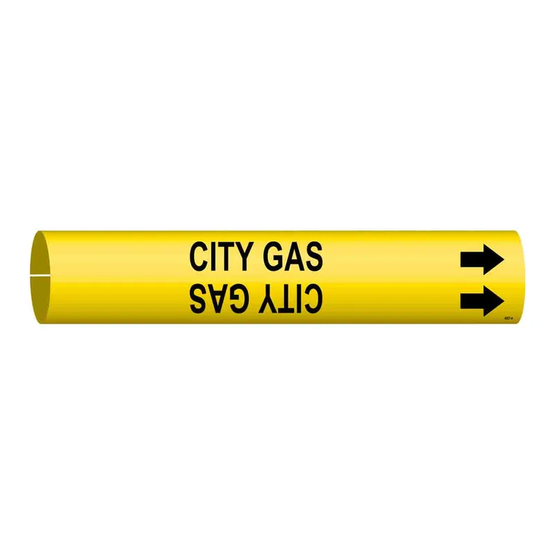 Brady CITY GAS Snap-On/Strap-On Pipe Marker