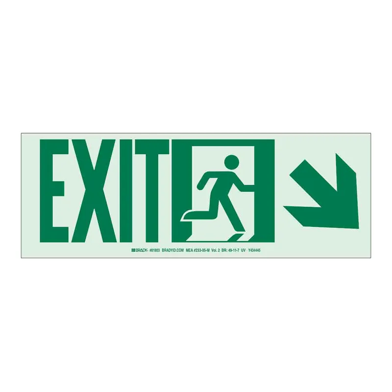 Brady Exit Sign