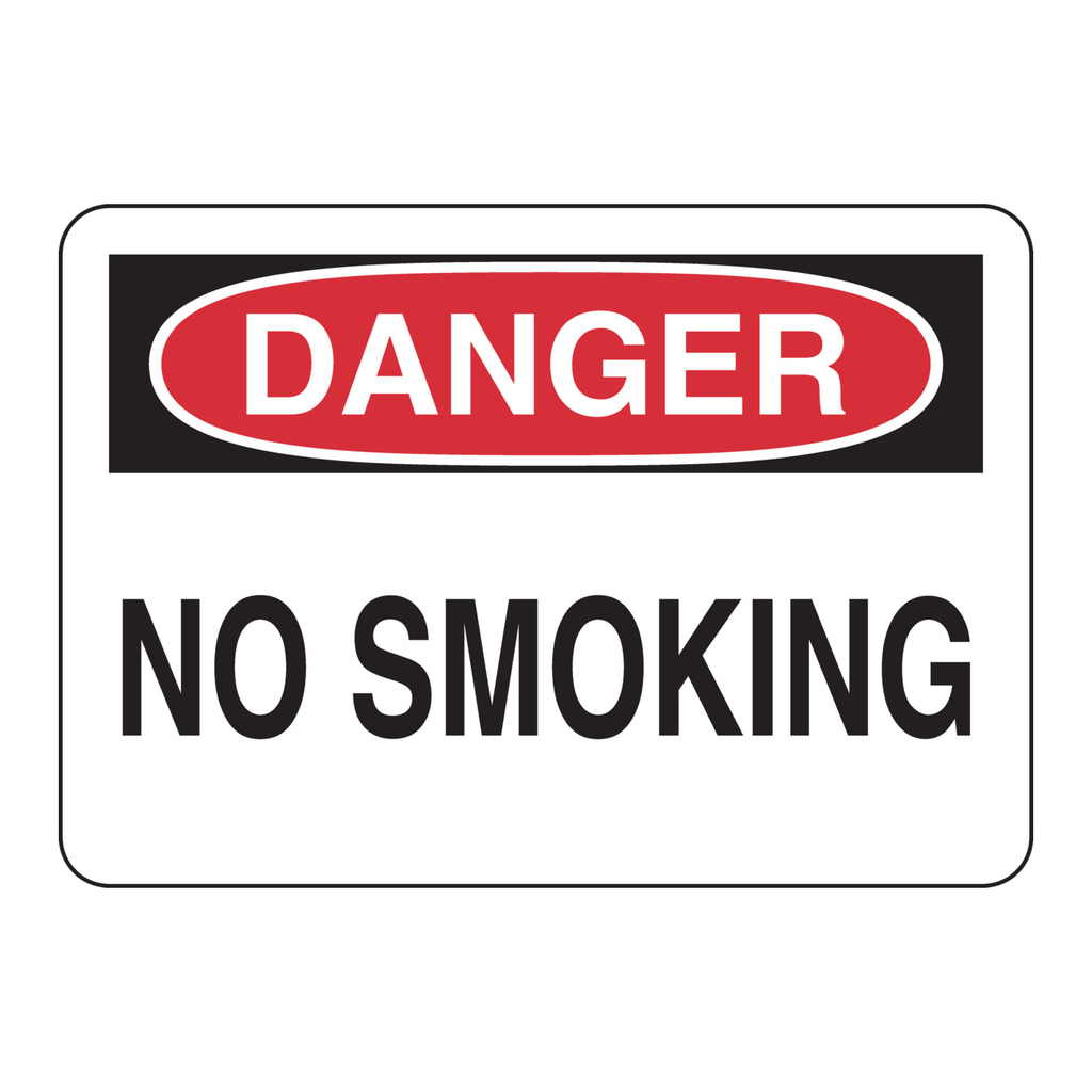 Brady DANGER No Smoking Sign