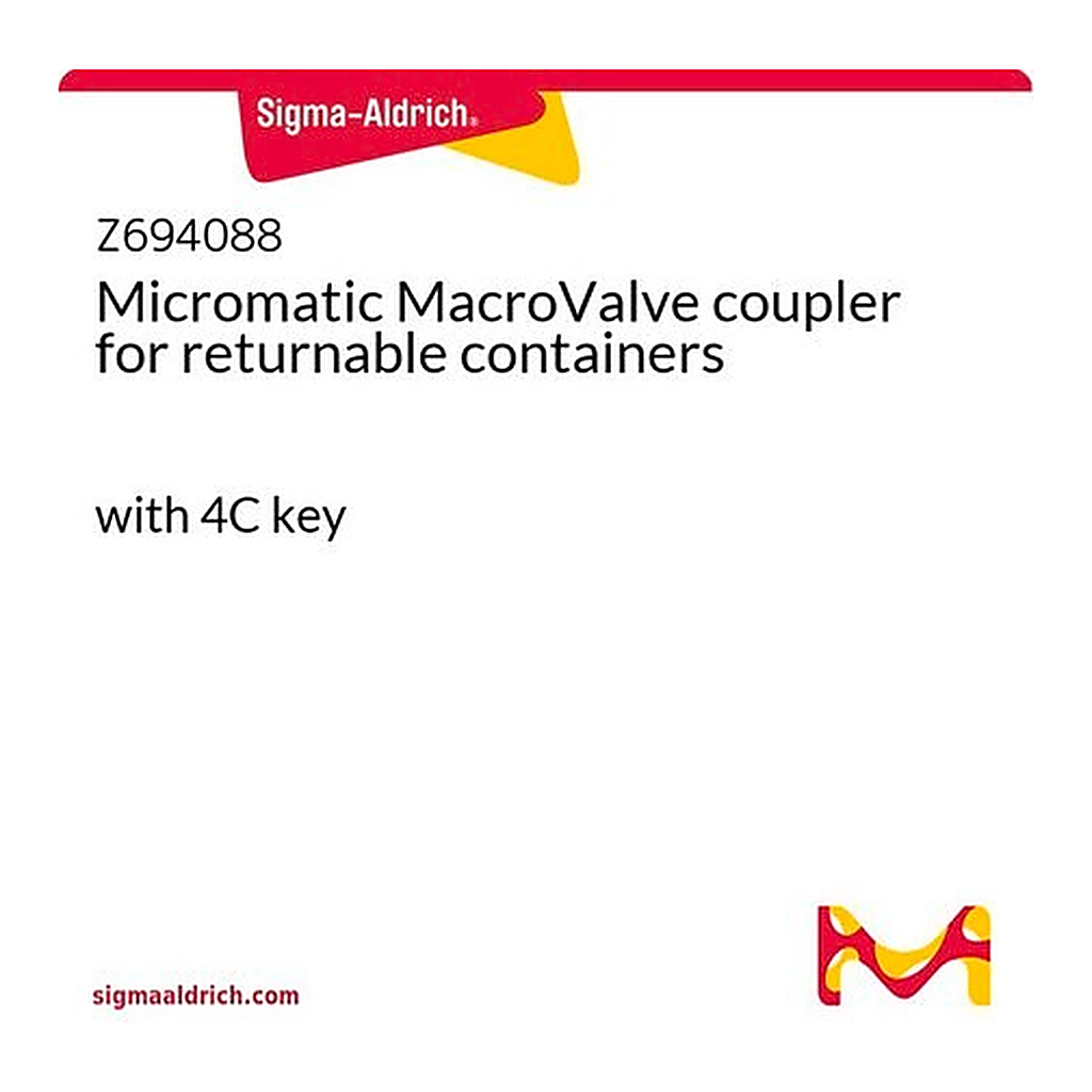 Merck Micromatic MacroValve coupler for returnable containers