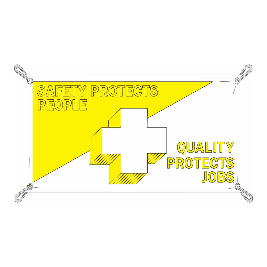 Brady Safety Protects People Quality Protects Jobs Sign