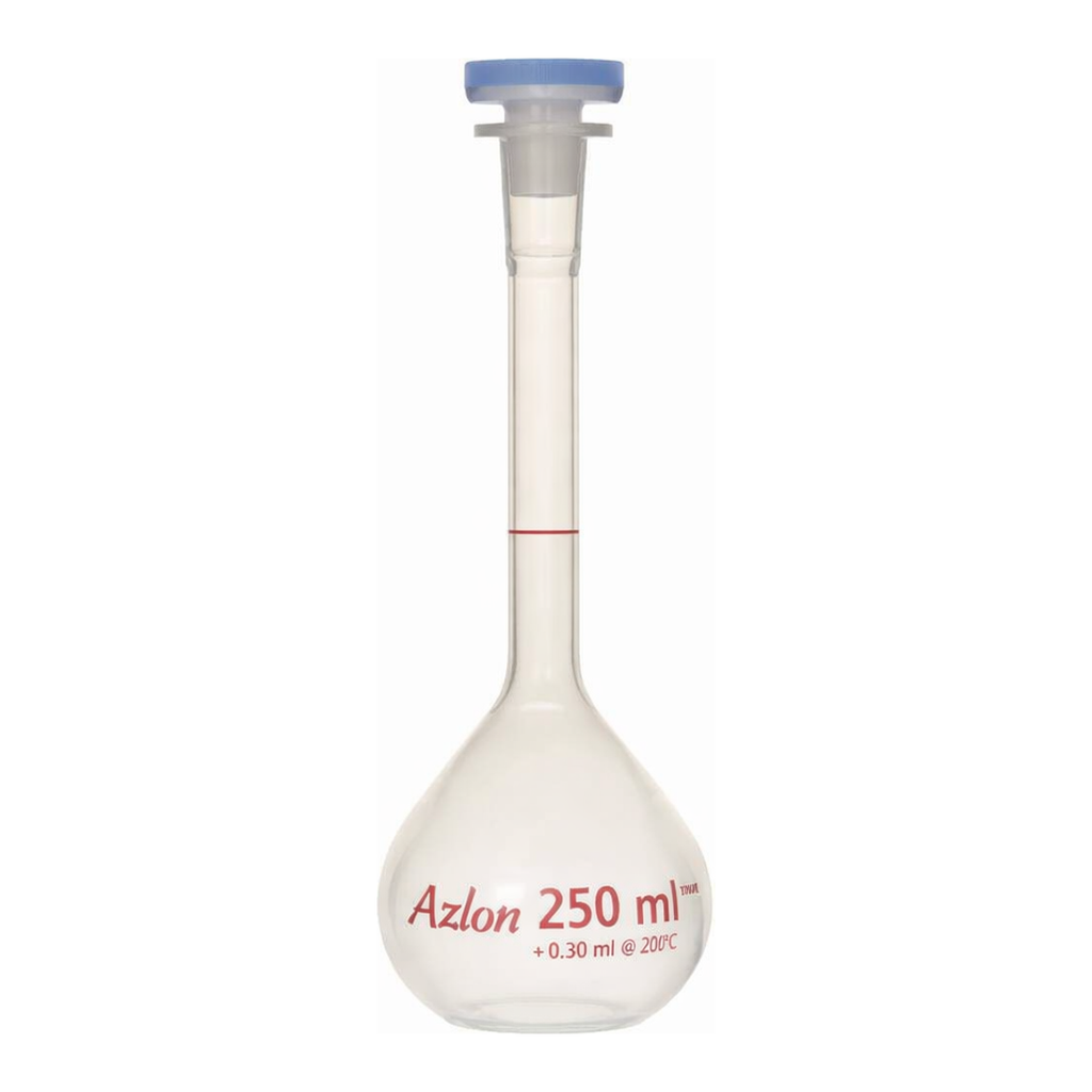 Merck Azlon Clear PMP Volumetric Flask with PPE Stopper