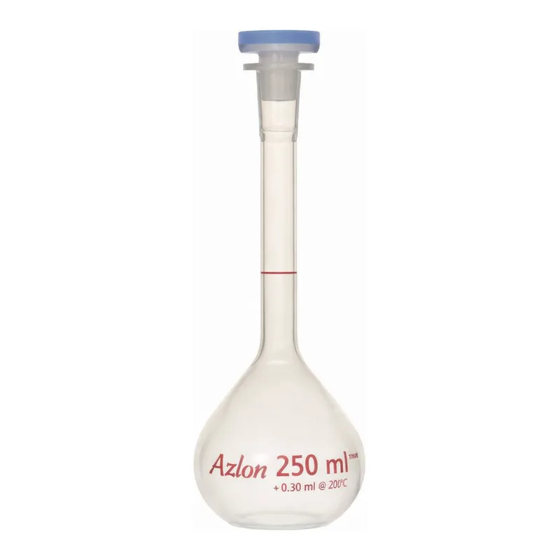 Merck Azlon Clear PMP Volumetric Flask with PPE Stopper