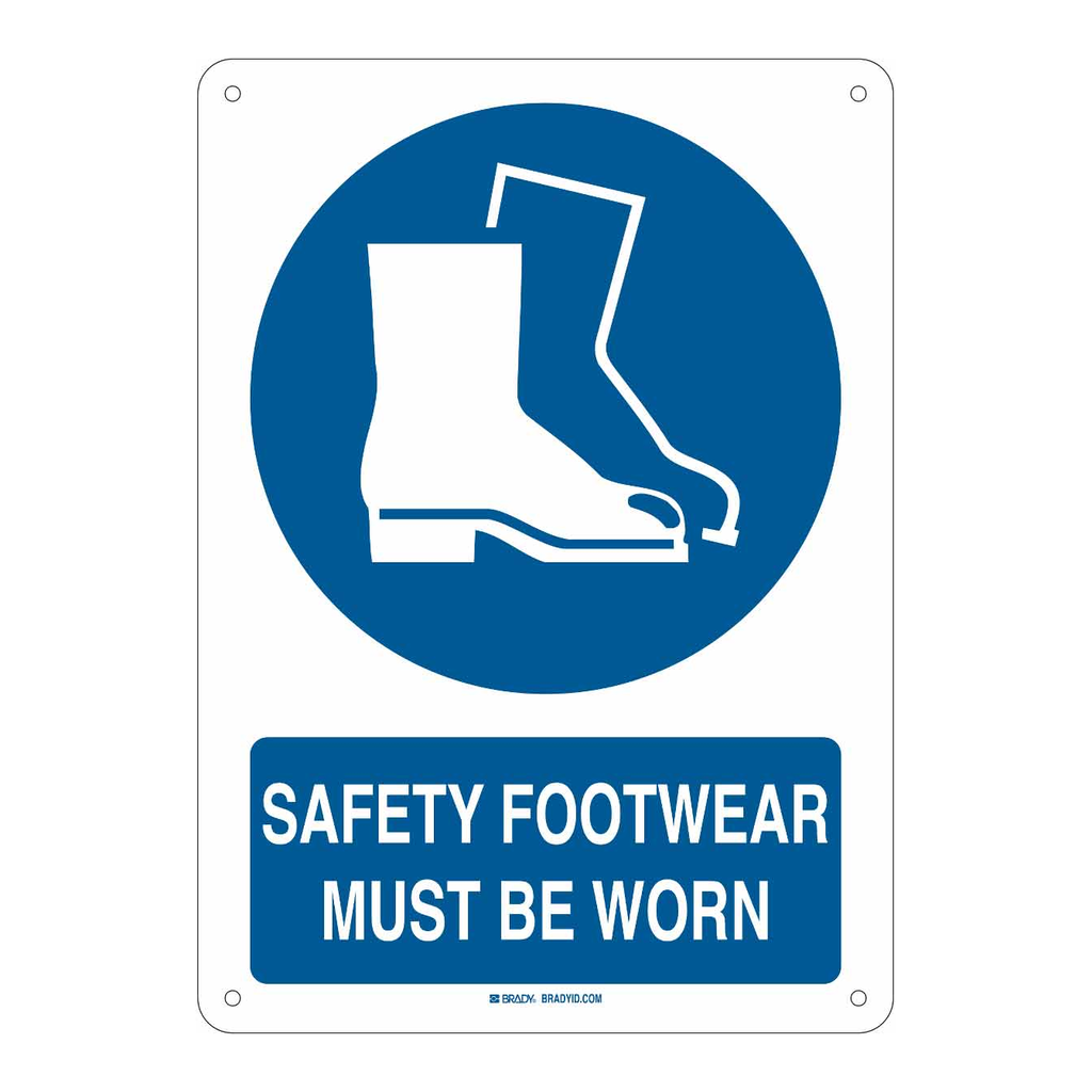 Brady Wear Safety Footwear Must Be Worn Sign