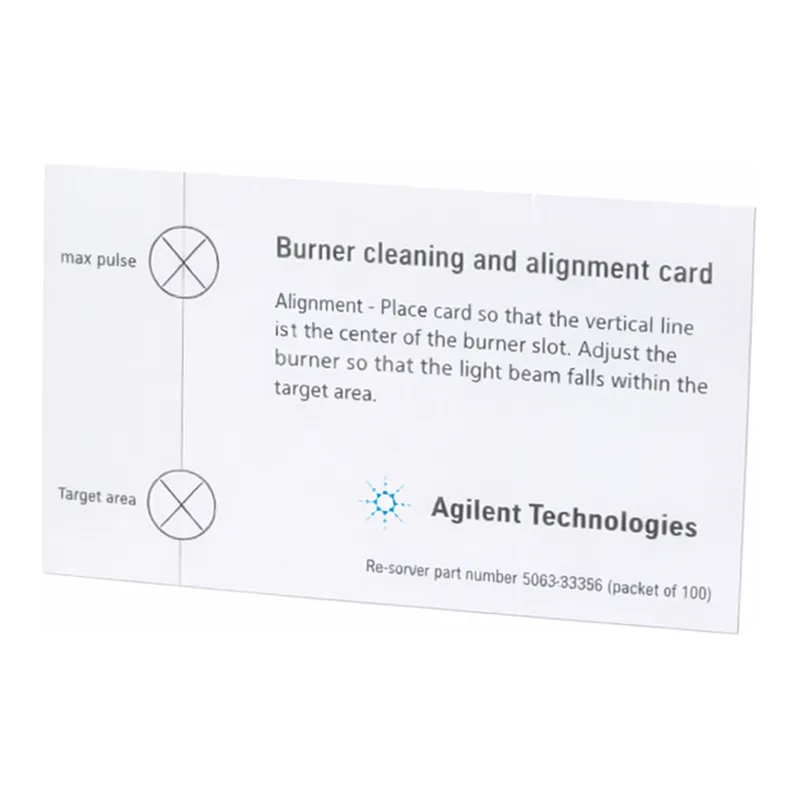Agilent Burner Cleaning + Alignment Card, 100/pk