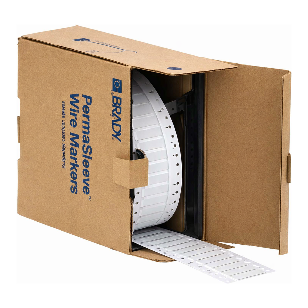 Brady PermaSleeve Low Smoke Zero Halogen Heat Shrink Labels, 1/4" Dia, for 3" Core Printers