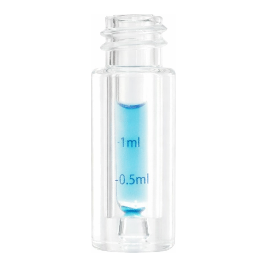 Thermo Fisher Scientific Wheaton 12 x 32mm Glass/Plastic Vials with 0.1mL Limited Volume Insert