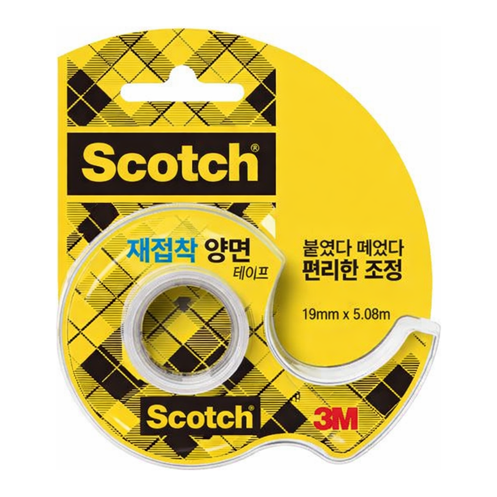 OFFICENEX 3M 스카치 재접착 양면테이프 238(19mmx5.08m)