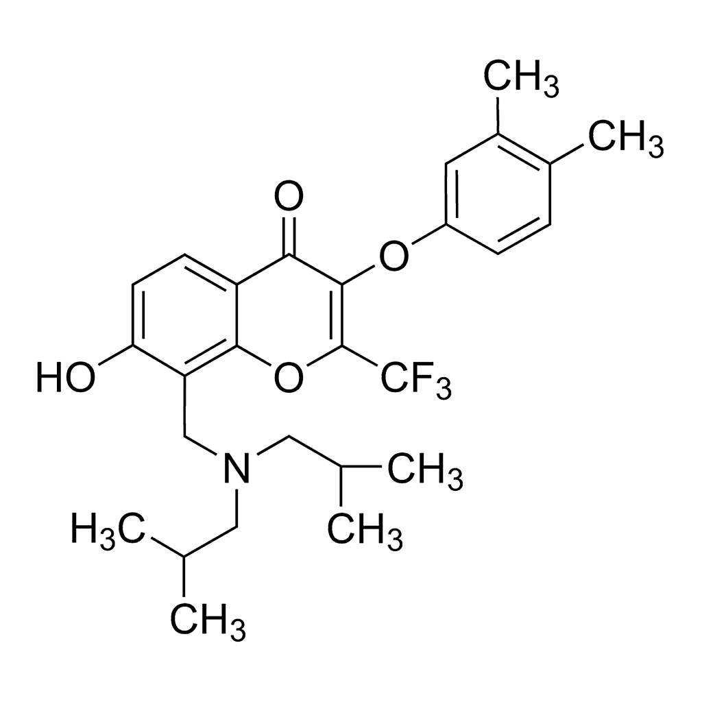Merck 8-[(Diisobutylamino)methyl]-3-(3,4-dimethylphenoxy)-7-hydroxy-2-(trifluoromethyl)-4H-chromen-4-one