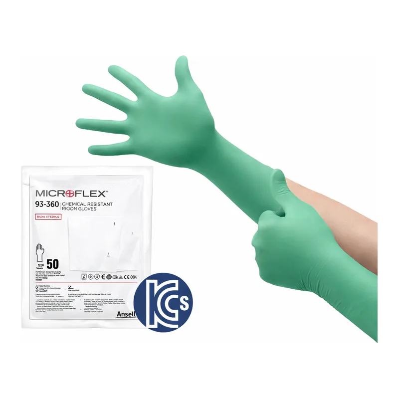 Ansell Ansell MicroFlex 93-360 (1폴리팩 50장) KCs 클린룸 일회용 안전장갑