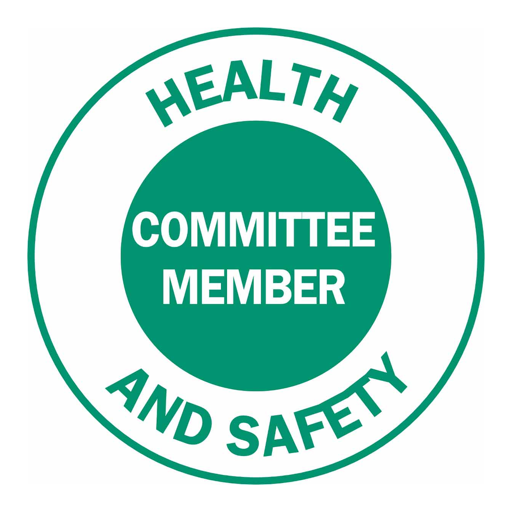 Brady Health and Safety Committee Member Hard Hat Labels