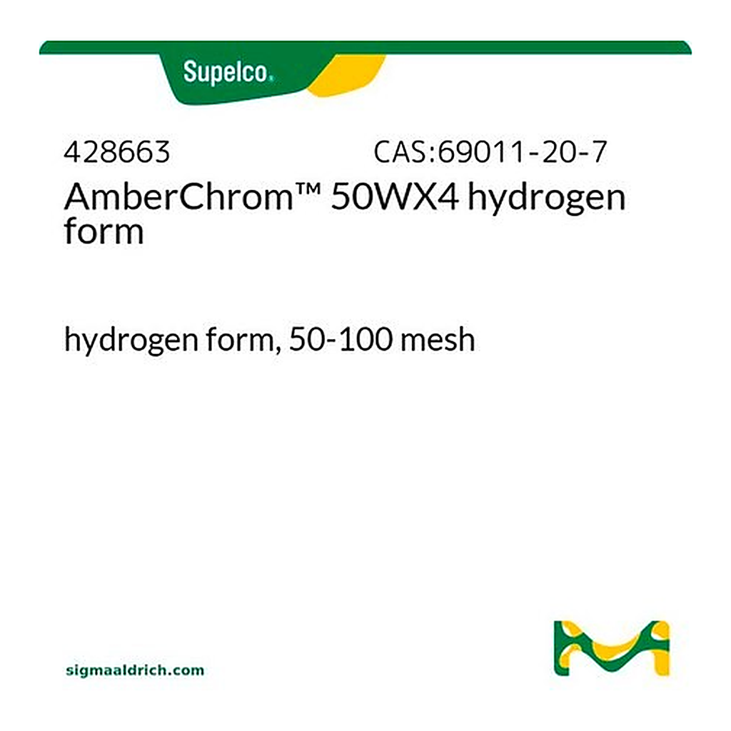 Merck AmberChrom(TM) 50WX4 hydrogen form