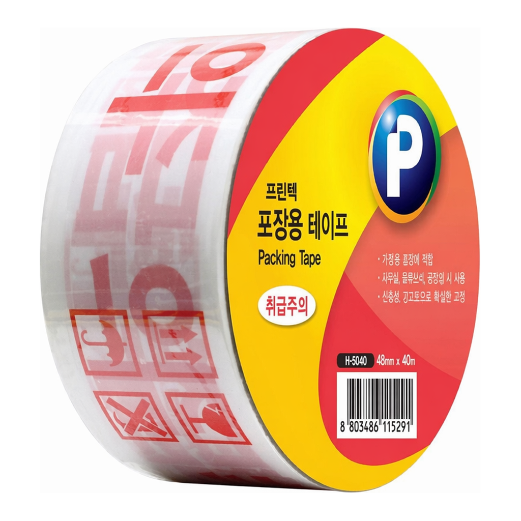 OFFICENEX 프린텍 W4840 취급주의테이프ㅡ취급주의 OPP(48 x 40)