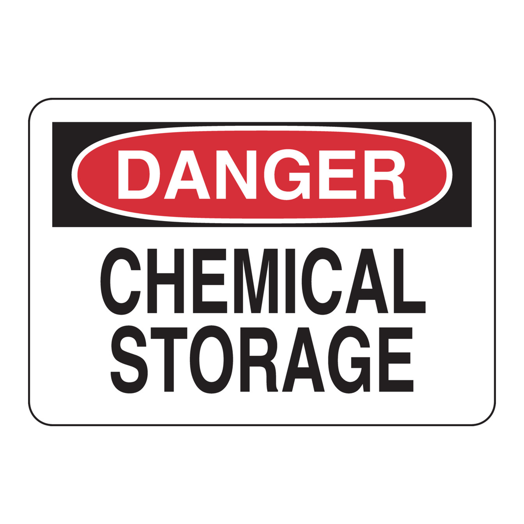 Brady DANGER Chemical Storage Sign