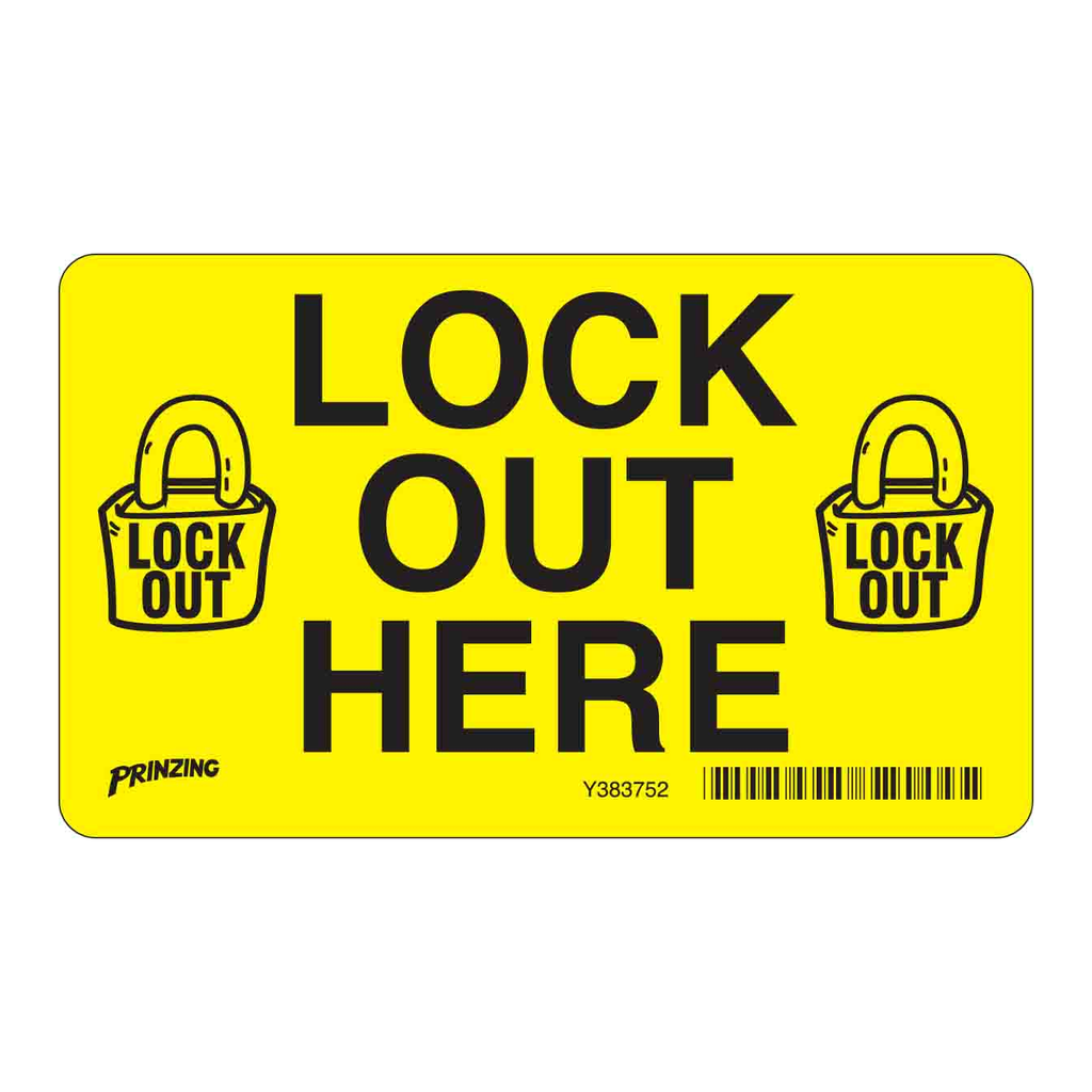 Brady Lock Out Here Label