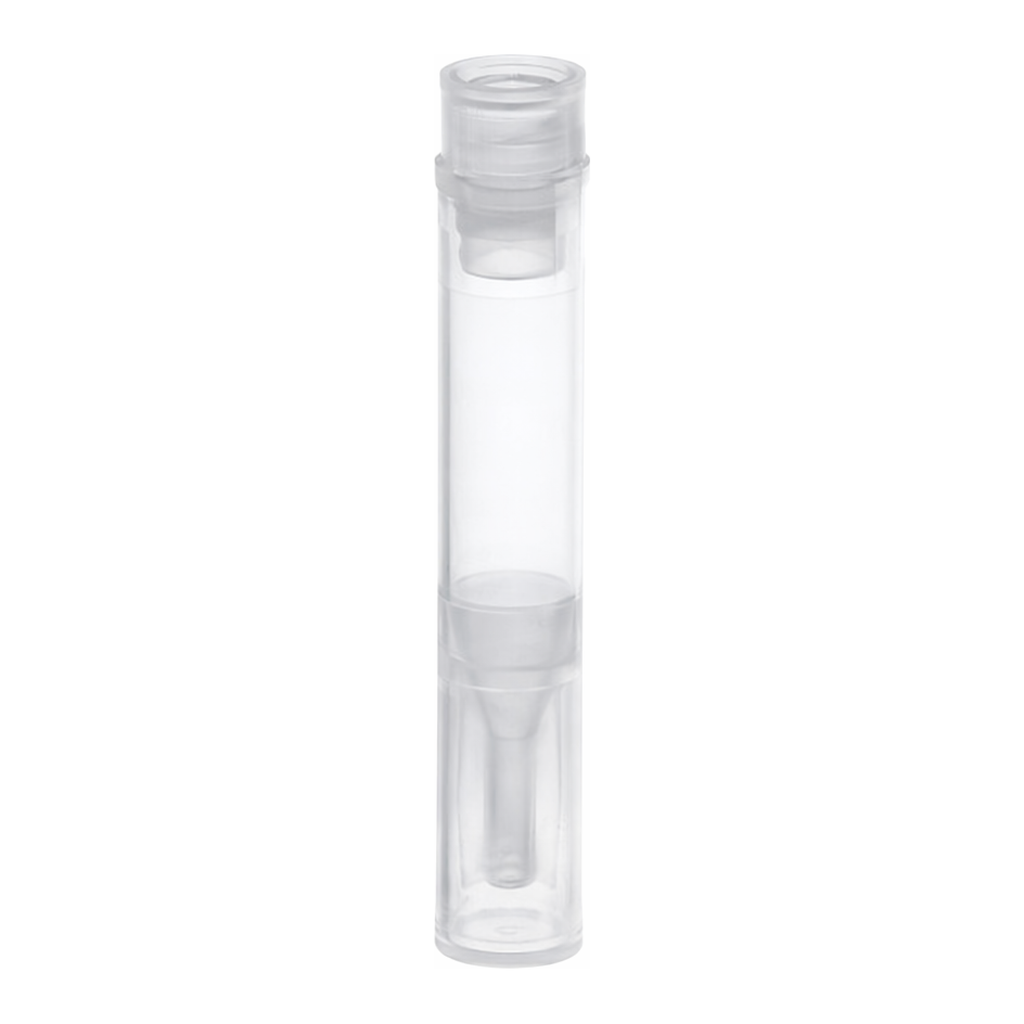 Waters Polypropylene 8 x 40 mm Snap Neck Total Recovery Vial with Polyethylene Septumless Cap, 700 µL Volume, 100/pk