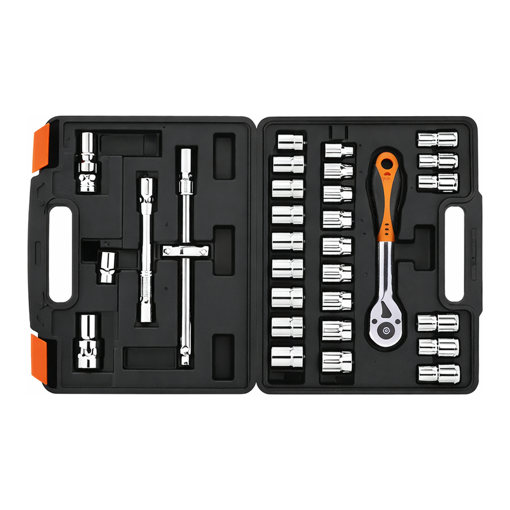 OFFICENEX [P]1/2인치 6각 소켓렌치 세트 (32Pcs/SET/510432/타입:6각/NAVI)