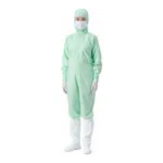 AS ONE Dust-Free Garment AS 197 C Hooded Coverall Green 5 L