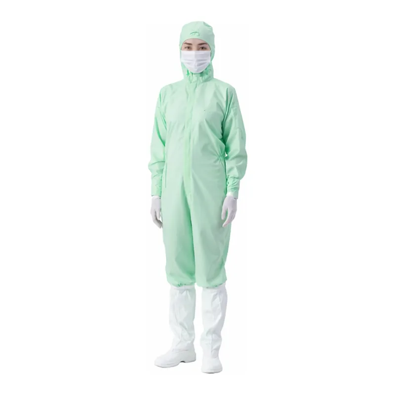 AS ONE Dust-Free Garment AS 197 C Hooded Coverall Green 5 L