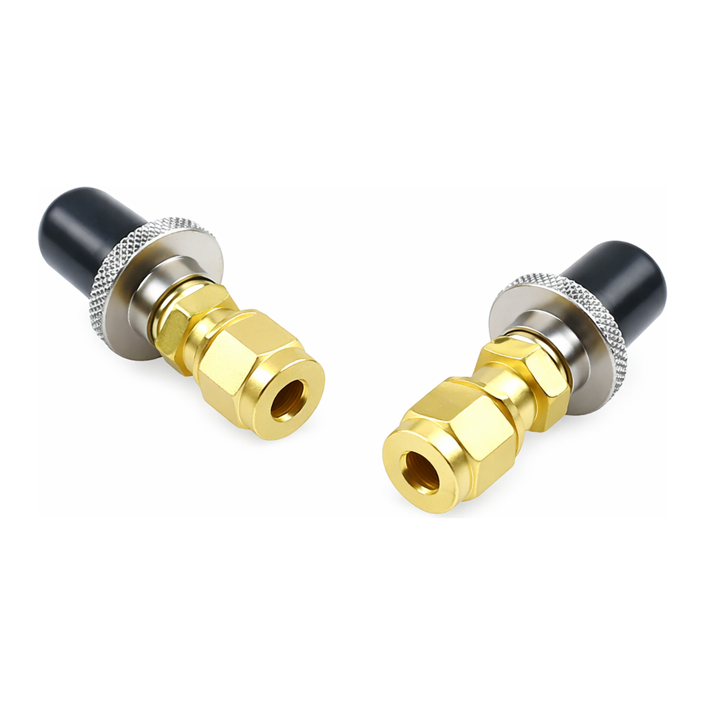 Restek Click-On Trap Connectors, 1/4in Brass Connectors Pack of 2