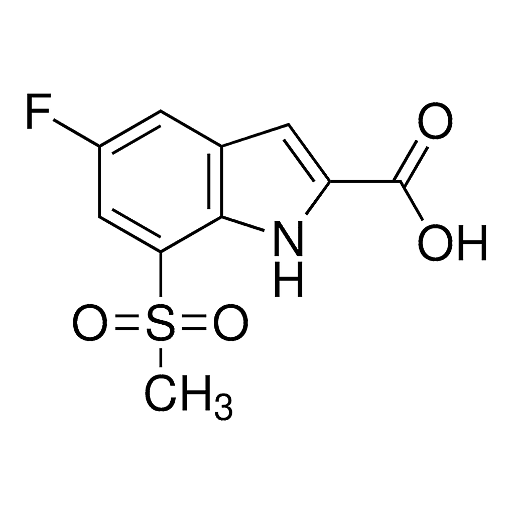 Merck 5-Fluoro-7-(methylsulfonyl)-1H-indole-2-carboxylic acid