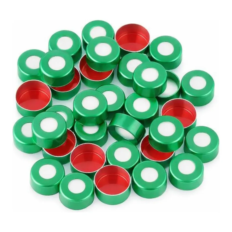 Restek Caps, Crimp Seal, 11mm Green PTFE/SIL Pack of 100