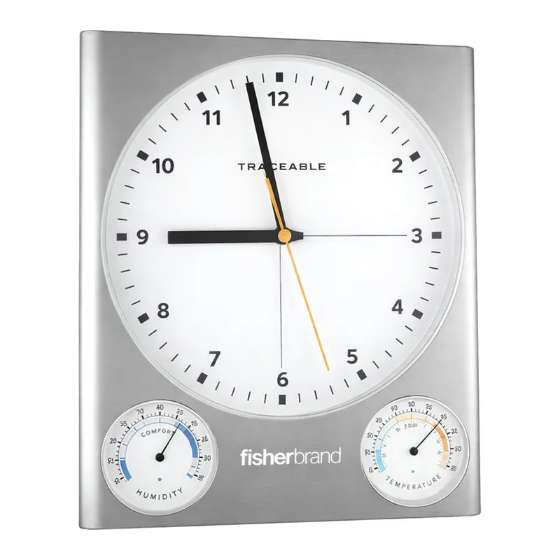 Thermo Fisher Scientific Traceable Futuristic Thermometer/Humidity Clock