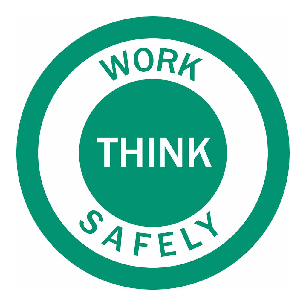 Brady Think Work Safely Hard Hat Labels
