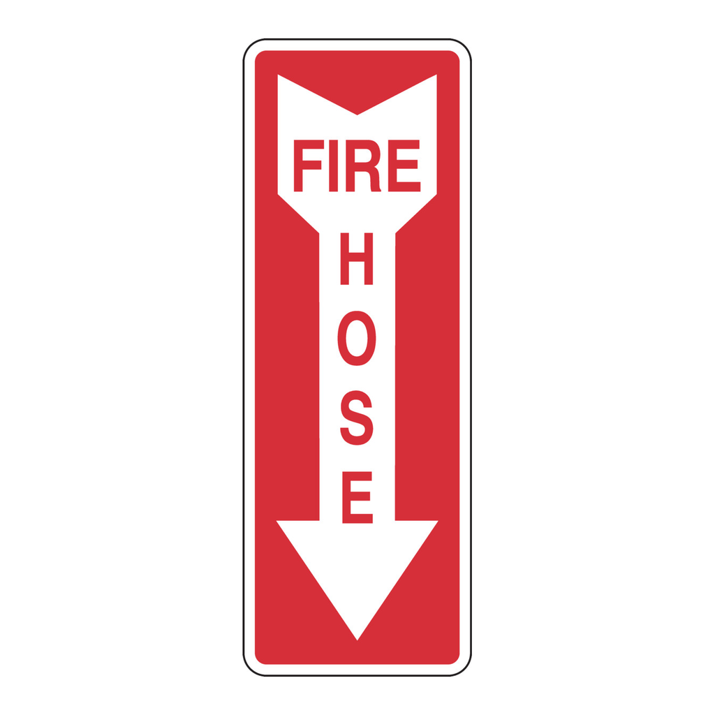 Brady Fire Hose Sign