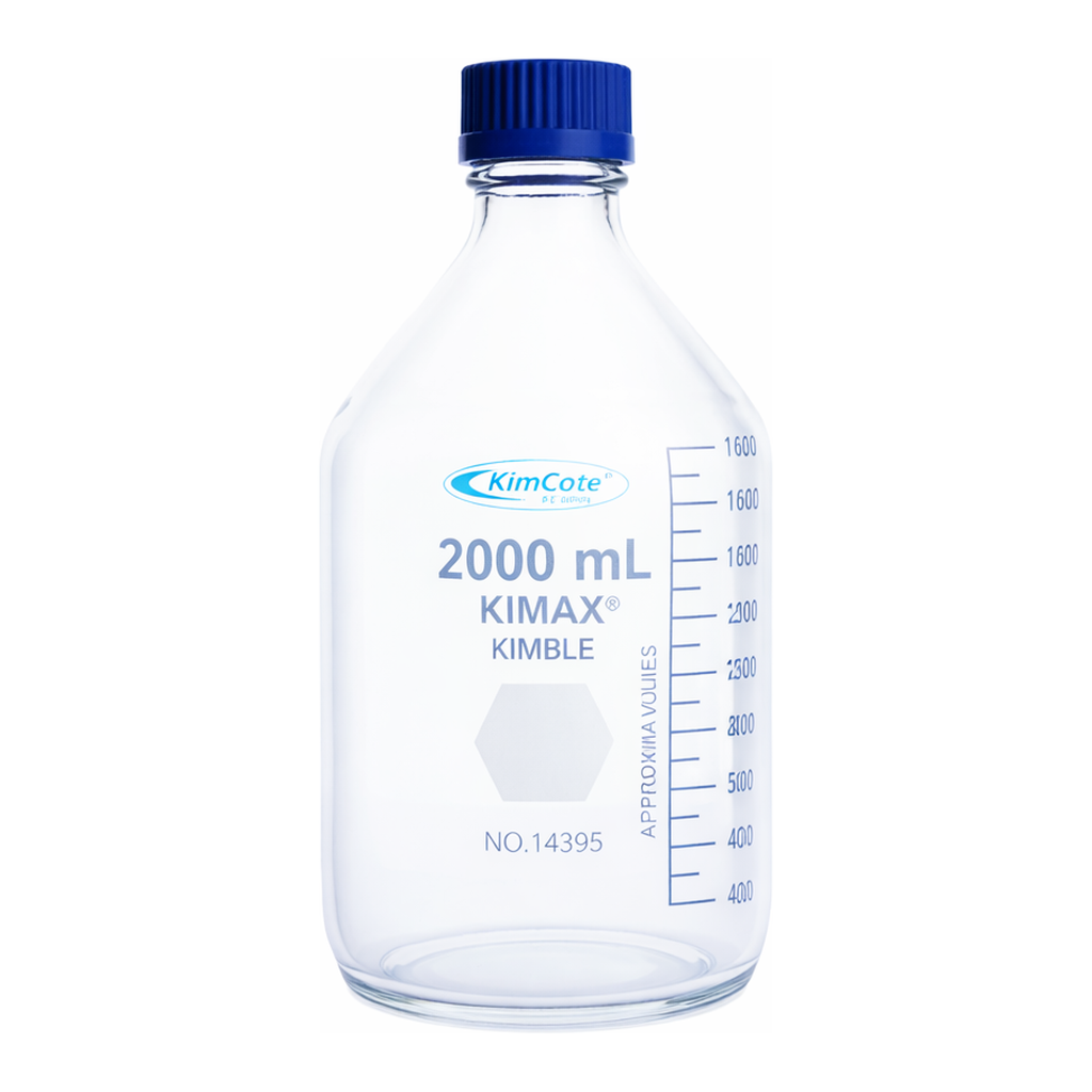 GL45 Coated Wide Mouth Laboratory Bottle, Kimble GL45 안전코팅 병, KimCote