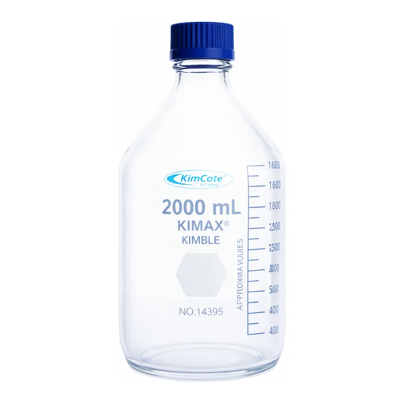 GL45 Coated Wide Mouth Laboratory Bottle, Kimble GL45 안전코팅 병, KimCote