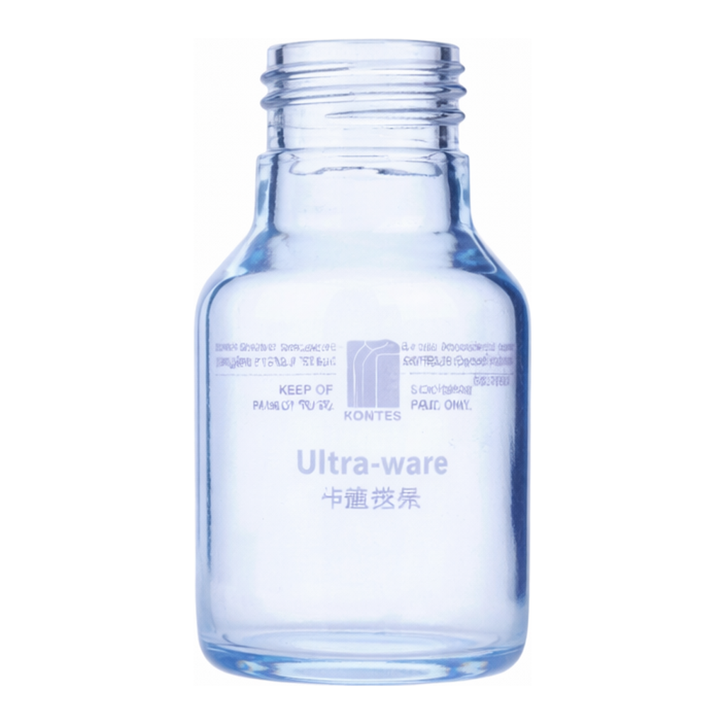 HPLC Reservoir Bottle with Flat Bottom, Kimble 평저 HPLC 리져버 바틀, 눈금형