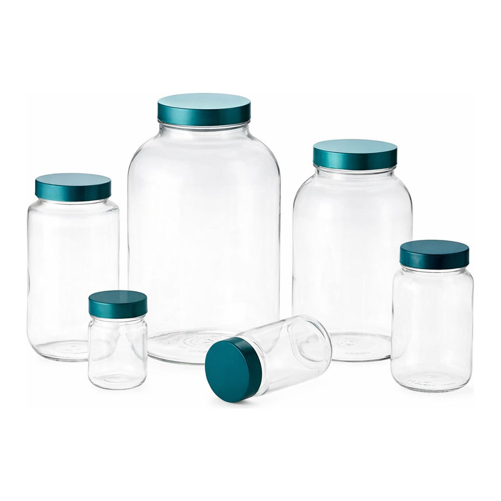 Glass Wide Neck Bottle 광구병, with Teflon Lined Cap