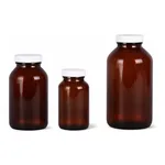 Amber Glass Wide Mouth Bottle 광구병, with F217 Foam Lined