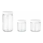 Clear Short Straight Side Round Bottle Jar 단형 대 광구병, with F217 Foam Lined