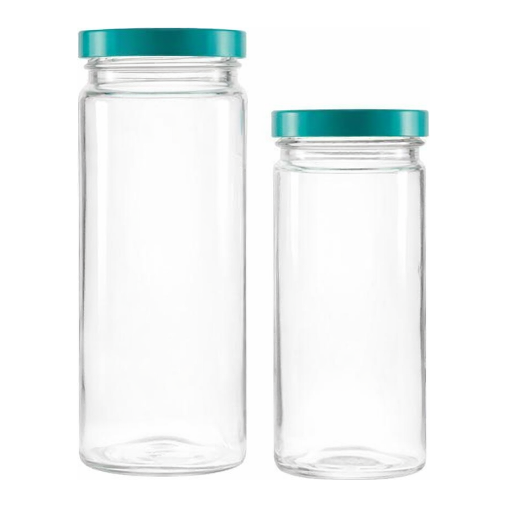 Clear Tall Straight Side Round Bottle Jar 장형 대 광구병, with Teflon Lined Cap