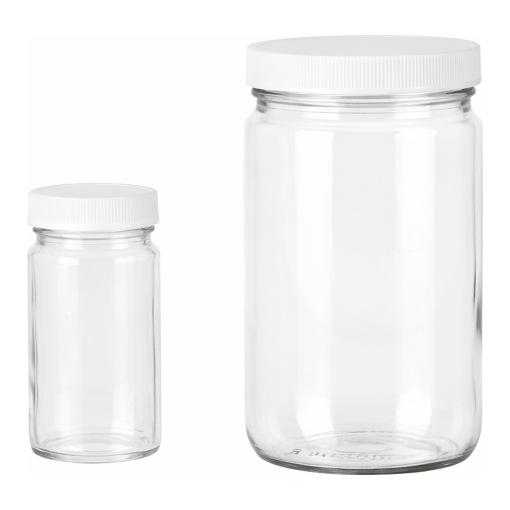 Clear Tall Straight Side Round Bottle Jar 장형 대 광구병, with F217 Foam Lined