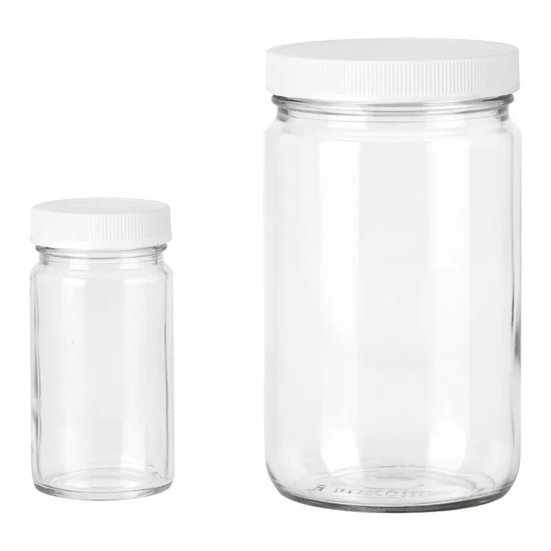 Clear Tall Straight Side Round Bottle Jar 장형 대 광구병, with F217 Foam Lined
