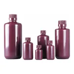 Amber Narrow-Mouth Bottle, HDPE 갈색 HDPE 세구병