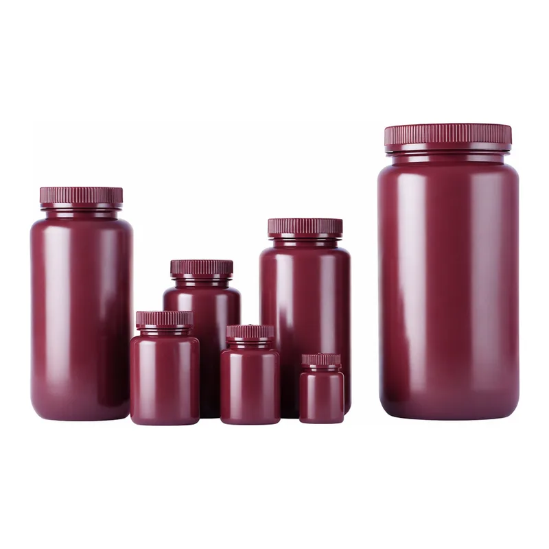 Amber Wide Mouth Bottle, HDPE 갈색 HDPE 광구병
