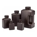 Amber Retangular Bottle, HDPE 갈색 HDPE 사각병