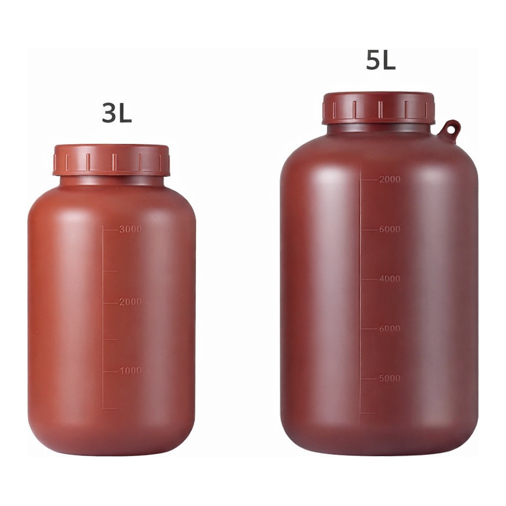 Amber Large Capacity Bottle, HDPE 갈색 PE 대용량 광구병
